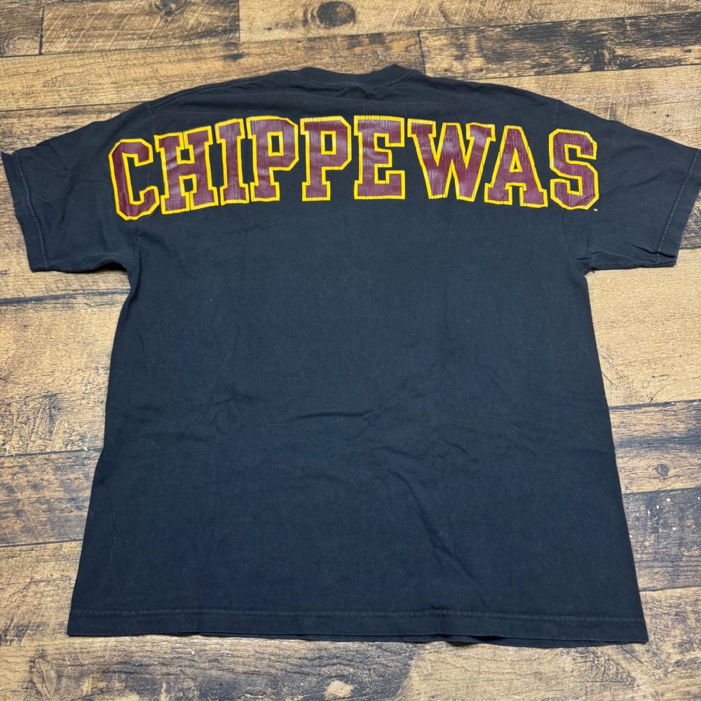 Central‎ Chippewas T-Shirt College Graphic Tee Short Sleeve Top XL Spellout - Picture 4 of 5